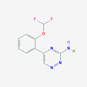 molecular formula C10H8F2N4O B1417256 5-[2-(Difluoromethoxy)phenyl]-1,2,4-triazin-3-amine CAS No. 1094454-58-6