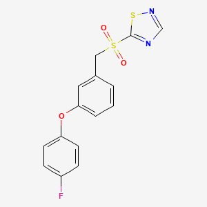 5-{[3-(4-Fluorophenoxy)phenyl]methanesulfonyl}-1,2,4-thiadiazole