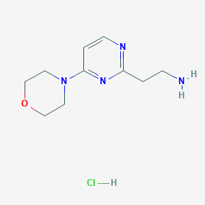 molecular formula C10H17ClN4O B14172649 2-(4-Morpholinopyrimidin-2-YL)ethanamine hydrochloride CAS No. 1196146-79-8