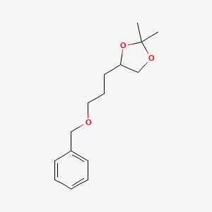 molecular formula C15H22O3 B14172673 4-[3-(Benzyloxy)propyl]-2,2-dimethyl-1,3-dioxolane CAS No. 4568-67-6