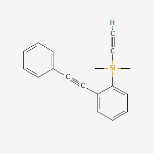 molecular formula C18H16Si B14172680 Ethynyl(dimethyl)[2-(phenylethynyl)phenyl]silane CAS No. 922501-49-3