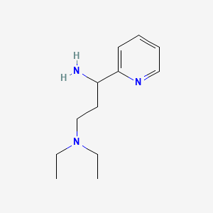 molecular formula C12H21N3 B14172689 Pyridine, 2-[1-amino-3-(diethylamino)propyl]- CAS No. 16273-79-3