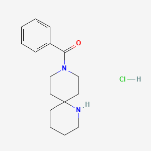 molecular formula C16H23ClN2O B14172713 1,9-diazaspiro[5.5]undecan-9-yl(phenyl)methanone;hydrochloride 