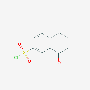 B1417273 8-Oxo-5,6,7,8-tetrahydronaphthalene-2-sulfonyl chloride CAS No. 1152559-02-8