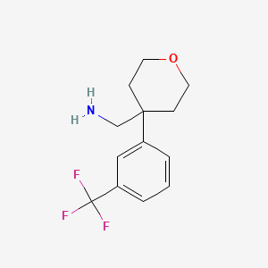 B1417275 {4-[3-(Trifluoromethyl)phenyl]oxan-4-yl}methanamine CAS No. 1152568-50-7