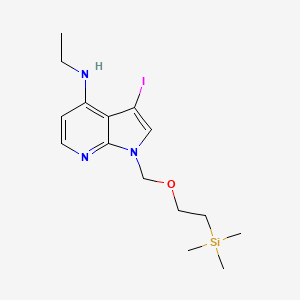 1H-Pyrrolo[2,3-b]pyridin-4-amine, N-ethyl-3-iodo-1-[[2-(trimethylsilyl)ethoxy]methyl]-