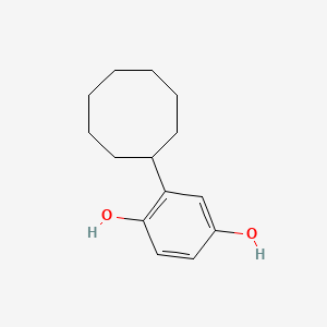 molecular formula C14H20O2 B14172807 2-Cyclooctylbenzene-1,4-diol CAS No. 4197-84-6