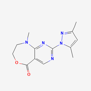 2-(3,5-Dimethylpyrazol-1-yl)-9-methyl-7,8-dihydropyrimido[4,5-e][1,4]oxazepin-5-one