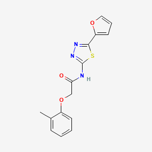 N-[5-(furan-2-yl)-1,3,4-thiadiazol-2-yl]-2-(2-methylphenoxy)acetamide