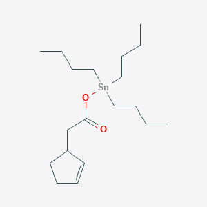 Tributyl{[(cyclopent-2-en-1-yl)acetyl]oxy}stannane