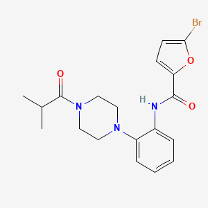 5-bromo-N-[2-[4-(2-methylpropanoyl)piperazin-1-yl]phenyl]furan-2-carboxamide