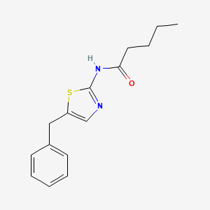 molecular formula C15H18N2OS B14172902 N-(5-benzyl-1,3-thiazol-2-yl)pentanamide CAS No. 301306-16-1