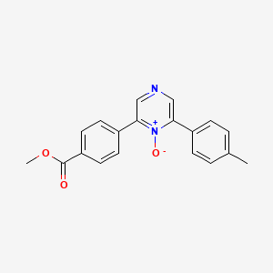 molecular formula C19H16N2O3 B14172914 Methyl 4-[6-(4-methylphenyl)-1-oxo-1lambda~5~-pyrazin-2-yl]benzoate CAS No. 922525-28-8