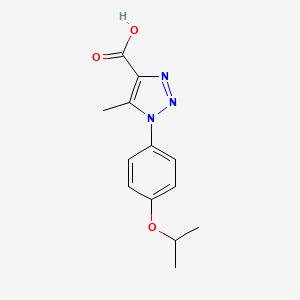 molecular formula C13H15N3O3 B1417292 5-methyl-1-[4-(propan-2-yloxy)phenyl]-1H-1,2,3-triazole-4-carboxylic acid CAS No. 1094373-33-7