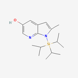 molecular formula C17H28N2OSi B14172922 2-methyl-1-(triisopropylsilyl)-1H-pyrrolo[2,3-b]pyridin-5-ol 