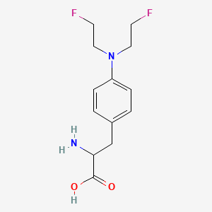 molecular formula C13H18F2N2O2 B14172957 3-(p-(Bis(2-fluoroethyl)amino)phenyl)alanine CAS No. 4252-40-8