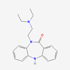 molecular formula C19H23N3O B14172964 11H-DIBENZO(b,e)(1,4)DIAZEPIN-11-ONE, 5,10-DIHYDRO-10-(2-(DIETHYLAMINO)ETHYL)- CAS No. 4343-43-5