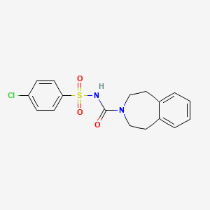 1,2,4,5-Tetrahydro-N-((4-chlorophenyl)sulfonyl)-3H-3-benzazepine-3-carboxamide