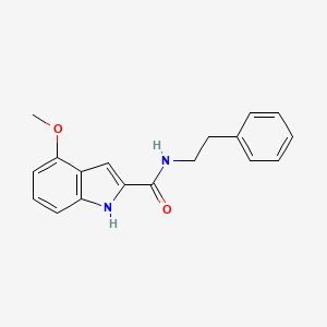 molecular formula C18H18N2O2 B14172994 4-methoxy-N-(2-phenylethyl)-1H-indole-2-carboxamide CAS No. 900893-18-7