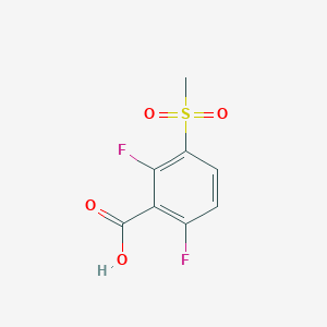 molecular formula C8H6F2O4S B1417300 2,6-Difluoro-3-(methylsulfonyl)benzoic acid CAS No. 845617-17-6