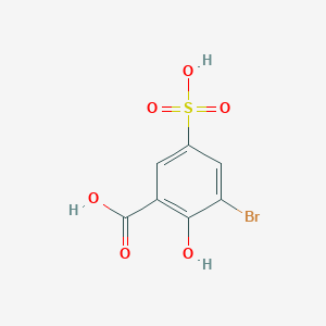 molecular formula C7H5BrO6S B14173011 3-Bromo-2-hydroxy-5-sulfobenzoic acid CAS No. 50390-26-6