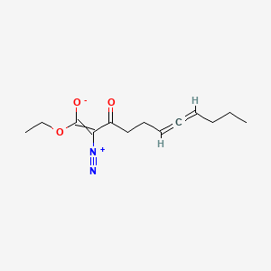 molecular formula C13H18N2O3 B14173019 2-Diazonio-1-ethoxy-1-oxoundeca-2,6,7-trien-3-olate CAS No. 920977-83-9