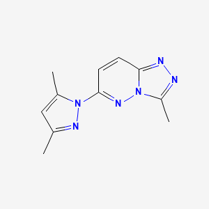 molecular formula C11H12N6 B14173023 6-(3,5-Dimethylpyrazol-1-yl)-3-methyl-[1,2,4]triazolo[4,3-b]pyridazine CAS No. 300700-82-7