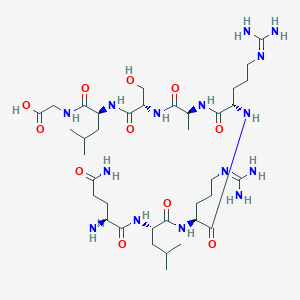 L-Glutaminyl-L-leucyl-N~5~-(diaminomethylidene)-L-ornithyl-N~5~-(diaminomethylidene)-L-ornithyl-L-alanyl-L-seryl-L-leucylglycine