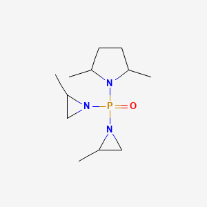 molecular formula C12H24N3OP B14173089 1-[Bis(2-methylaziridin-1-yl)phosphoryl]-2,5-dimethylpyrrolidine CAS No. 4238-97-5