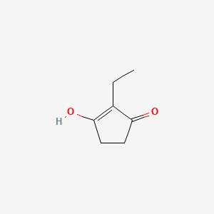 molecular formula C7H10O2 B14173092 2-Cyclopenten-1-one, 2-ethyl-3-hydroxy- CAS No. 5857-25-0