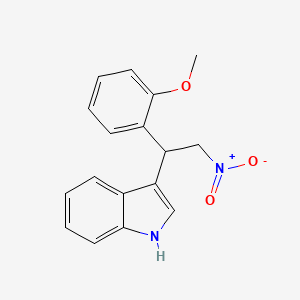 molecular formula C17H16N2O3 B14173100 3-[1-(2-methoxyphenyl)-2-nitroethyl]-1H-indole CAS No. 879451-50-0