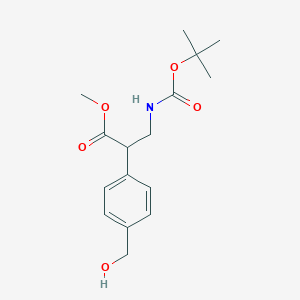 Methyl 3-((tert-butoxycarbonyl)amino)-2-(4-(hydroxymethyl)phenyl)propanoate