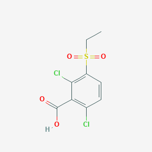 molecular formula C9H8Cl2O4S B1417312 2,6-二氯-3-(乙烷磺酰基)苯甲酸 CAS No. 1094238-17-1