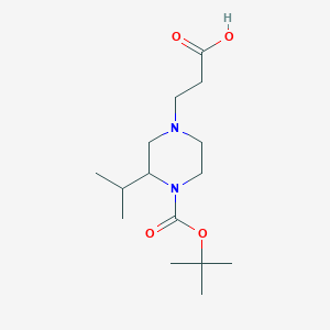 3-(4-(Tert-butoxycarbonyl)-3-isopropylpiperazin-1-YL)propanoic acid