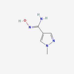 molecular formula C5H8N4O B1417313 N'-羟基-1-甲基-1H-吡唑-4-甲酰胺 CAS No. 1158133-29-9