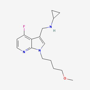 1H-Pyrrolo[2,3-b]pyridine-3-methanamine, N-cyclopropyl-4-fluoro-1-(4-methoxybutyl)