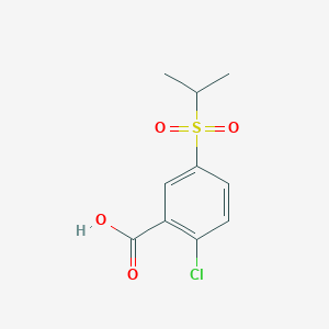 molecular formula C10H11ClO4S B1417314 2-Chloro-5-(propane-2-sulfonyl)benzoic acid CAS No. 90919-63-4