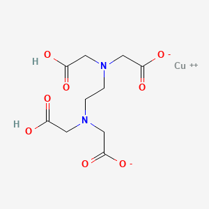 molecular formula C10H12CuN2O8.2H<br>C10H14CuN2O8 B14173182 Copper ethylenediaminetetraacetate CAS No. 54453-03-1