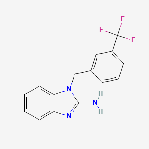 molecular formula C15H12F3N3 B1417320 1-{[3-(trifluoromethyl)phenyl]methyl}-1H-1,3-benzodiazol-2-amine CAS No. 1038711-02-2