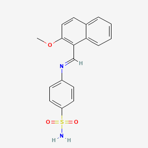 4-[(2-Methoxynaphthalen-1-yl)methylideneamino]benzenesulfonamide