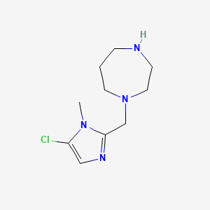 molecular formula C10H17ClN4 B1417321 1-[(5-chloro-1-methyl-1H-imidazol-2-yl)methyl]-1,4-diazepane CAS No. 1094226-29-5
