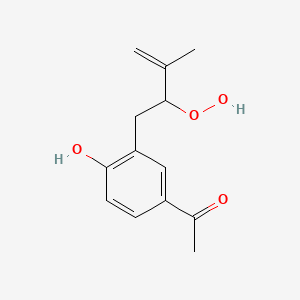 molecular formula C13H16O4 B14173215 1-[3-(2-Hydroperoxy-3-methylbut-3-en-1-yl)-4-hydroxyphenyl]ethan-1-one CAS No. 922192-55-0