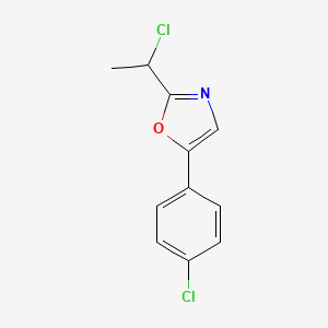 molecular formula C11H9Cl2NO B1417322 2-(1-氯乙基)-5-(4-氯苯基)-1,3-恶唑 CAS No. 70996-53-1