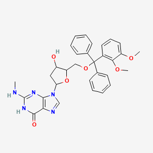 9-[5-[[(2,3-dimethoxyphenyl)-diphenylmethoxy]methyl]-4-hydroxyoxolan-2-yl]-2-(methylamino)-1H-purin-6-one