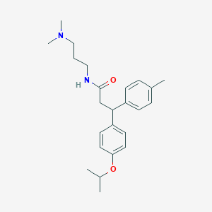 N-[3-(dimethylamino)propyl]-3-(4-methylphenyl)-3-(4-propan-2-yloxyphenyl)propanamide