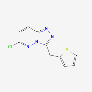 molecular formula C10H7ClN4S B1417324 6-氯-3-(2-噻吩甲基)[1,2,4]三唑并[4,3-b]吡啶嗪 CAS No. 1094354-50-3