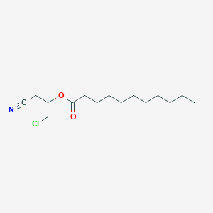 molecular formula C15H26ClNO2 B14173247 Undecanoic acid, 2-chloro-1-(cyanomethyl)ethyl ester CAS No. 56208-06-1