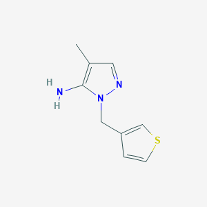 molecular formula C9H11N3S B1417325 4-methyl-1-(3-thienylmethyl)-1H-pyrazol-5-amine CAS No. 1152505-33-3