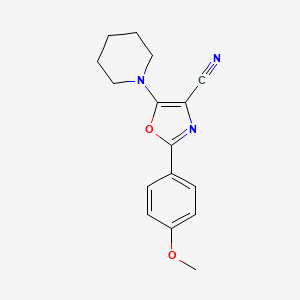 2-(4-Methoxyphenyl)-5-piperidin-1-yl-1,3-oxazole-4-carbonitrile