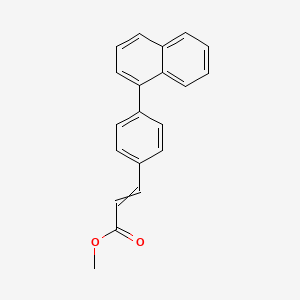 molecular formula C20H16O2 B14173312 Methyl 3-[4-(naphthalen-1-yl)phenyl]prop-2-enoate CAS No. 923037-24-5